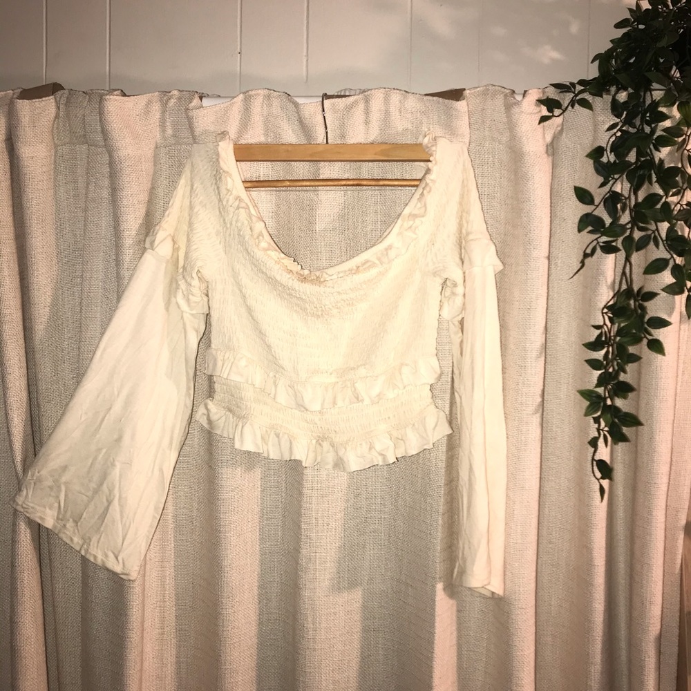 Cream Cropped Top